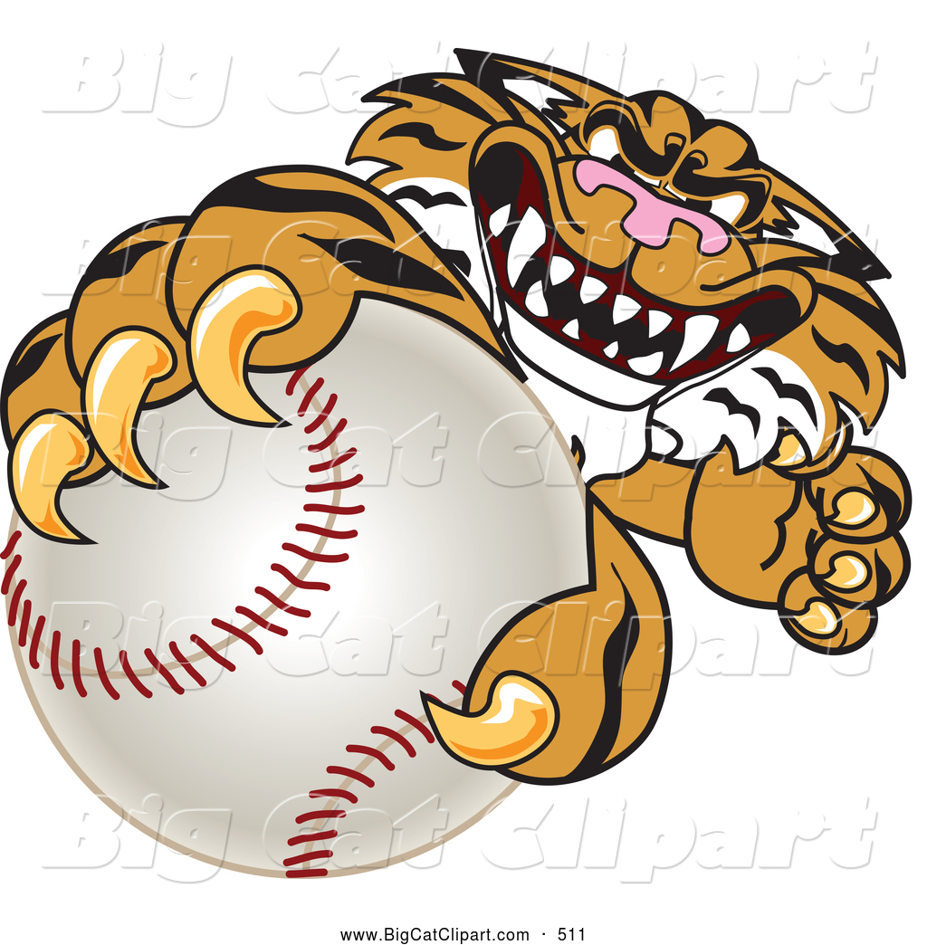 tiger baseball clipart - photo #1