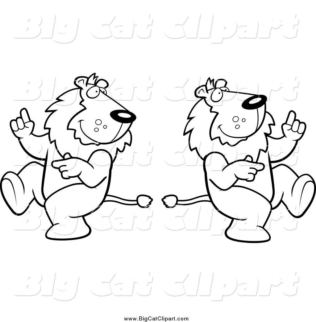 clipart black and white lion - photo #44