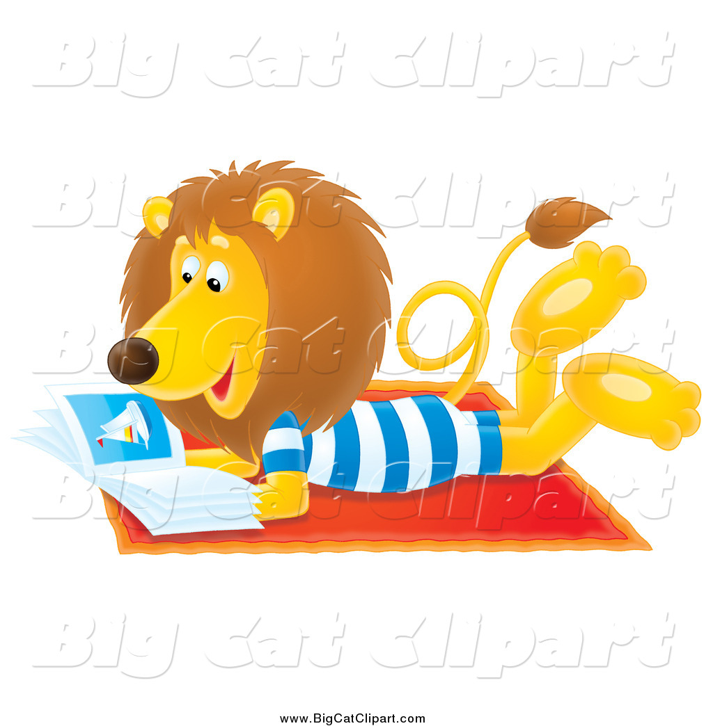 tiger reading clipart - photo #44