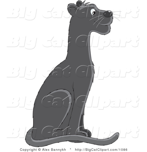 Big Cat Clipart of a Black Panther