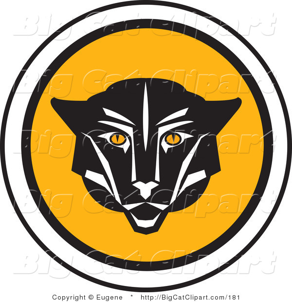 Big Cat Vector Clipart of a Cougar Icon