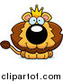 Big Cat Cartoon Vector Clipart of a Happy King Lion Cub by Cory Thoman