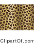 Big Cat Clipart of a Gold Tan and Black Leopard Spots Background by KJ Pargeter