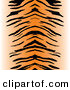 Big Cat Vector Clipart of a Black and Orange Centered Tiger Stripe Pattern BackgroundBlack and Orange Centered Tiger Stripe Pattern Background by Arena Creative