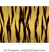 Big Cat Clipart of a Gold and Black Tiger Stripes Background by KJ Pargeter