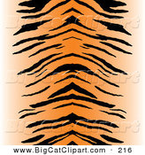 Big Cat Vector Clipart of a Black and Orange Centered Tiger Stripe Pattern BackgroundBlack and Orange Centered Tiger Stripe Pattern Background by Arena Creative