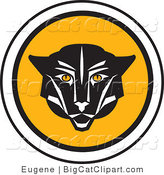 Big Cat Vector Clipart of a Cougar Icon by Eugene