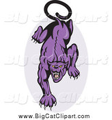 Big Cat Vector Clipart of a Prowling Panther by Patrimonio