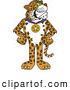 Big Cat Cartoon Vector Clipart of a Cute Cheetah, Jaguar or Leopard Character School Mascot Wearing a Medal by Toons4Biz