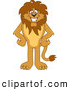Big Cat Cartoon Vector Clipart of a Smiling Lion Character Mascot by Toons4Biz