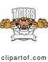 Big Cat Cartoon Vector Clipart of a Smiling Tigers Character School Mascot Logo by Toons4Biz