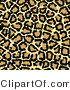 Big Cat Clipart of a Beige Tan and Black Leopard Spots Background by KJ Pargeter
