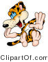 Big Cat Clipart of a Giggly Leopard by Dero