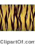 Big Cat Clipart of a Gold and Black Tiger Stripes Background by KJ Pargeter