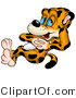 Big Cat Clipart of a Relaxing Leopard by Dero