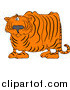 Big Cat Vector Clipart of a Confused Chubby Tiger by Djart