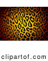 Big Cat Vector Clipart of a Glowing Patterned Jaguar Skin Print Background by Michaeltravers