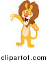 Big Cat Vector Clipart of a Host or Singer Lion Using His Tail like a Microphone and Presenting by Yayayoyo