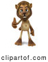 Big Cat Vector Clipart of a Lion Character Giving the Thumbs up - Pose 1 by Julos