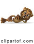 Big Cat Vector Clipart of a Relaxing Lion Character Resting on His Side by Julos