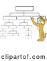 Vector Clipart of a Cartoon Bobcat School Mascot Setting up a Chart, Symbolizing Organization by Toons4Biz