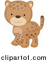 Vector Clipart of a Cute Cartooon Leopard Baby by BNP Design Studio